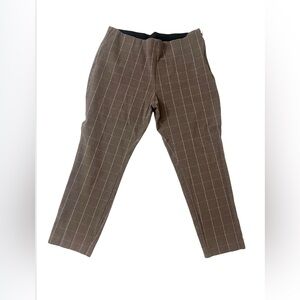 Womens Brown Checkered Pants